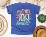 My Students 100 Days Smarter graphic tee in Flo Blue
