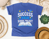 Success Is My School Project graphic tee in Flo Blue