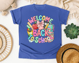 Welcome Back To School Bow graphic tee in Flo Blue