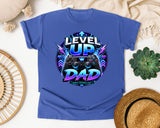 Level Up Dad graphic tee in Flo Blue
