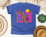 Made To Teach graphic tee in Flo Blue