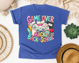 Game Over Back To School Pastel graphic tee in Flo Blue
