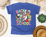 Back To School Goose Pastel graphic tee in Flo Blue