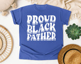 Proud Black Father White graphic tee in Flo Blue