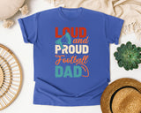 Loud And Proud Football Dad graphic tee in Flo Blue