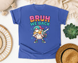 Bruh We Back Baseball Dab graphic tee in Flo Blue