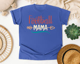 Football Mama Arrow Red graphic tee in Flo Blue