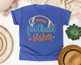Football Sister Script graphic tee in Flo Blue