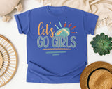 Lets Go Girls Football graphic tee in Flo Blue