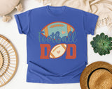 Football Dad Heart graphic tee in Flo Blue