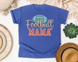 Football Mama Retro graphic tee in Flo Blue