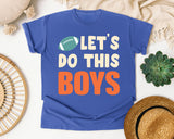Lets Do This Boys Bold graphic tee in Flo Blue
