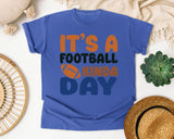 Its A Football Kinda Day graphic tee in Flo Blue