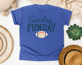 Sunday Funday Football Navy graphic tee in Flo Blue