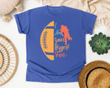 I Am Your Biggest Fan Football graphic tee in Flo Blue