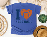 I Love Football Heart graphic tee in Flo Blue