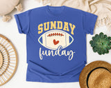 Sunday Funday Football Heart graphic tee in Flo Blue