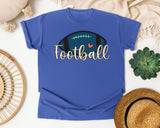 Football Script Simple graphic tee in Flo Blue