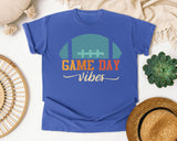 Game Day Vibes Distressed graphic tee in Flo Blue