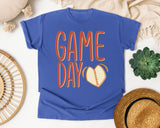 Game Day Heart Ball graphic tee in Flo Blue
