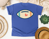 Football Cream Retro graphic tee in Flo Blue
