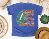 Please Excuse Me For Yelling From The Stands graphic tee in Flo Blue