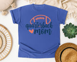 Quarterback Mom graphic tee in Flo Blue
