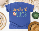 Football Vibes Groovy graphic tee in Flo Blue