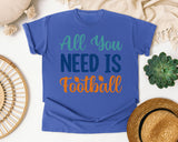 All You Need Is Football graphic tee in Flo Blue