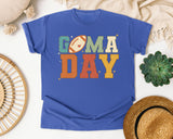 Go Ma Day Football graphic tee in Flo Blue
