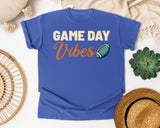 Game Day Vibes Orange graphic tee in Flo Blue