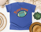 Touch Down Football Arch graphic tee in Flo Blue