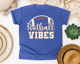 Football Vibes Cream graphic tee in Flo Blue