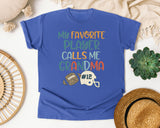 My Favorite Player Calls Me Grandma Retro graphic tee in Flo Blue