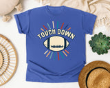 Touch Down Retro Rays graphic tee in Flo Blue