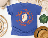 Livin That Football Mom Life Circle graphic tee in Flo Blue