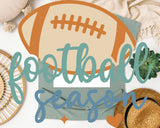 Football Season Script graphic tee in Flo Blue