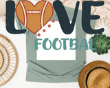 Senior Football Mom graphic tee in Flo Blue