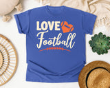 Love Football Script graphic tee in Flo Blue