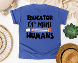 Educator Of Mini Humans graphic tee in Flo Blue