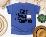Get Your Cray On graphic tee in Flo Blue
