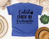 Cutest Chick In Kindergarten graphic tee in Flo Blue