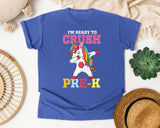 Im Ready To Crush Pre-K Unicorn graphic tee in Flo Blue