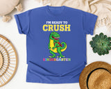 Im Ready To Crush Kindergarten Dino graphic tee in Flo Blue