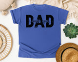 Dad I Love You Black graphic tee in Flo Blue