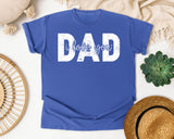Dad I Love You White graphic tee in Flo Blue
