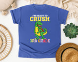 Im Ready To Crush 3rd Grade Dino graphic tee in Flo Blue