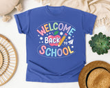 Welcome Back To School Neon graphic tee in Flo Blue
