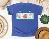Hello Kindergarten Frames graphic tee in Flo Blue