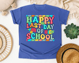 Happy Last Day Of School Bright graphic tee in Flo Blue